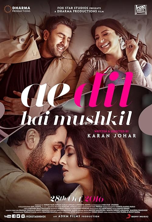 دانلود فیلم هندی Ae Dil Hai Mushkil 2016